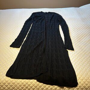 Black Full Length Cardigan